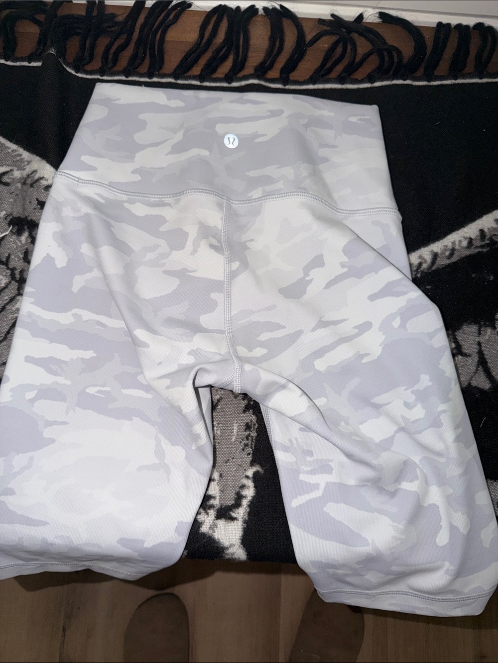 lululemon athletica  White Gray Camo Leggings